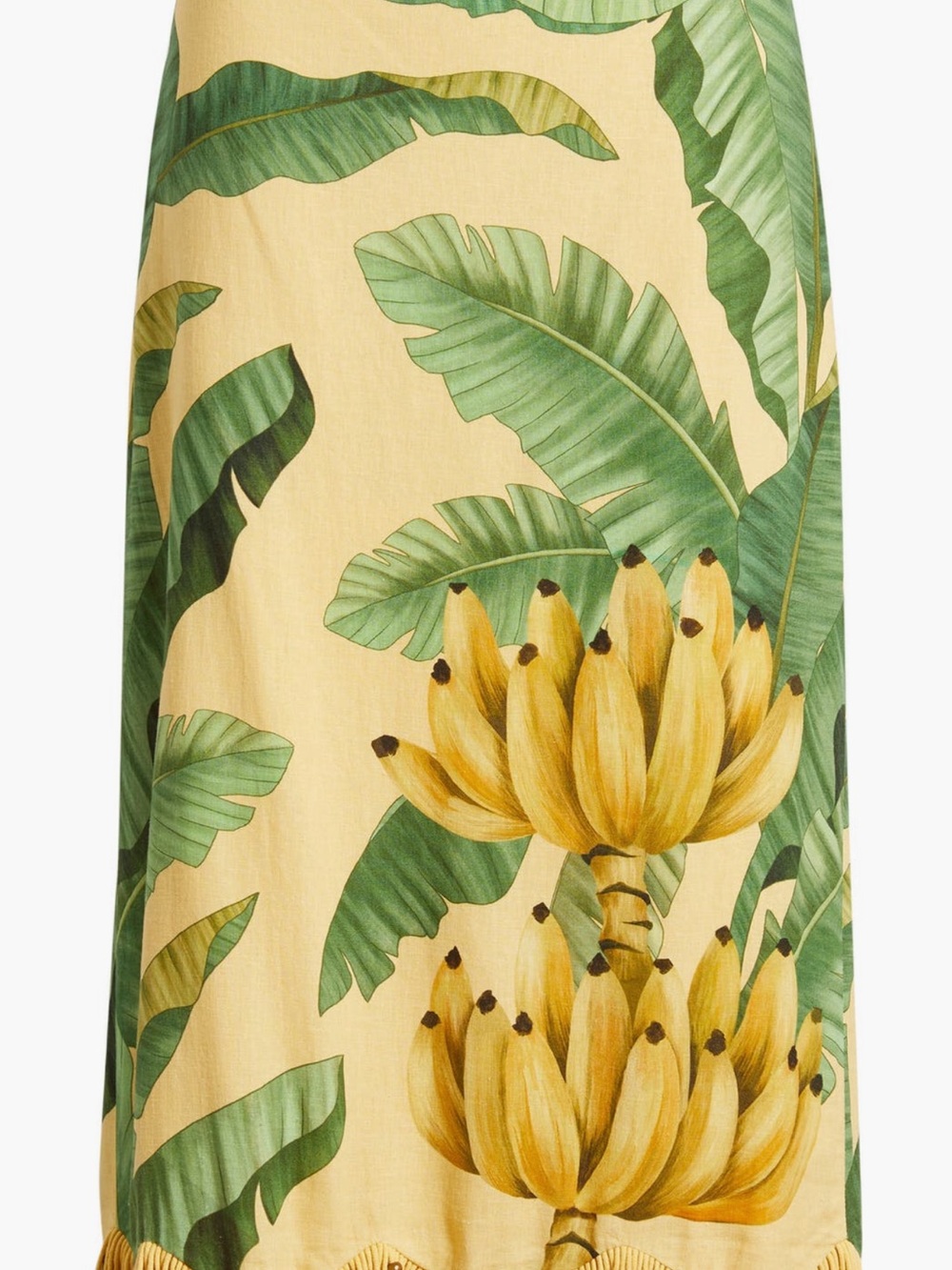 NWT FARM Rio Botanical Fruit Print Beaded
Fringe Midi Skirt Sz S - Picture 4 of 8